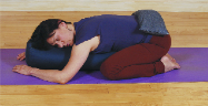 posture de yoga, avec support